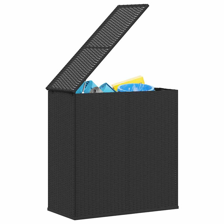 hyndeboks 100x49x103,5 cm polyrattan sort