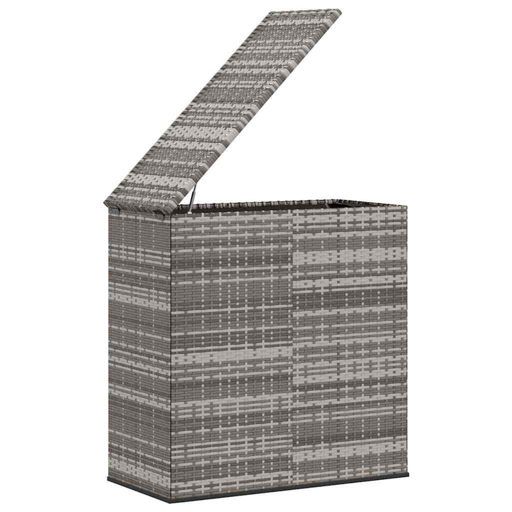 hyndeboks 100x49x103,5 cm polyrattan grå