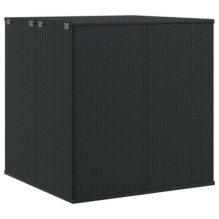 hyndeboks 100x97,5x104 cm polyrattan sort