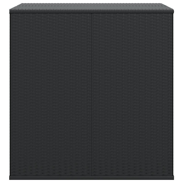 hyndeboks 100x97,5x104 cm polyrattan sort