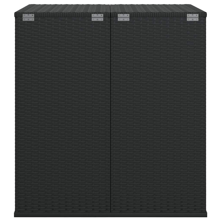 hyndeboks 100x97,5x104 cm polyrattan sort