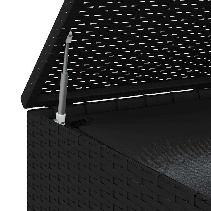 hyndeboks 100x97,5x104 cm polyrattan sort