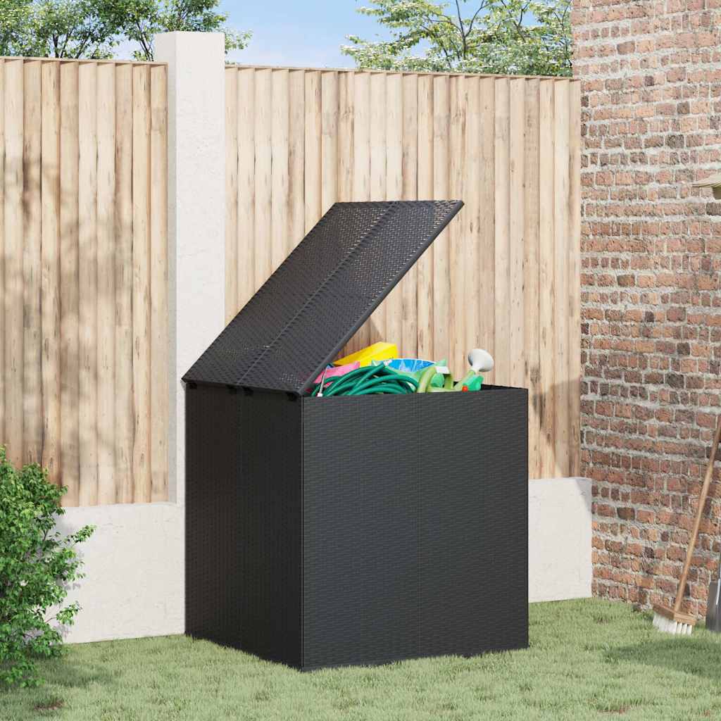 hyndeboks 100x97,5x104 cm polyrattan sort