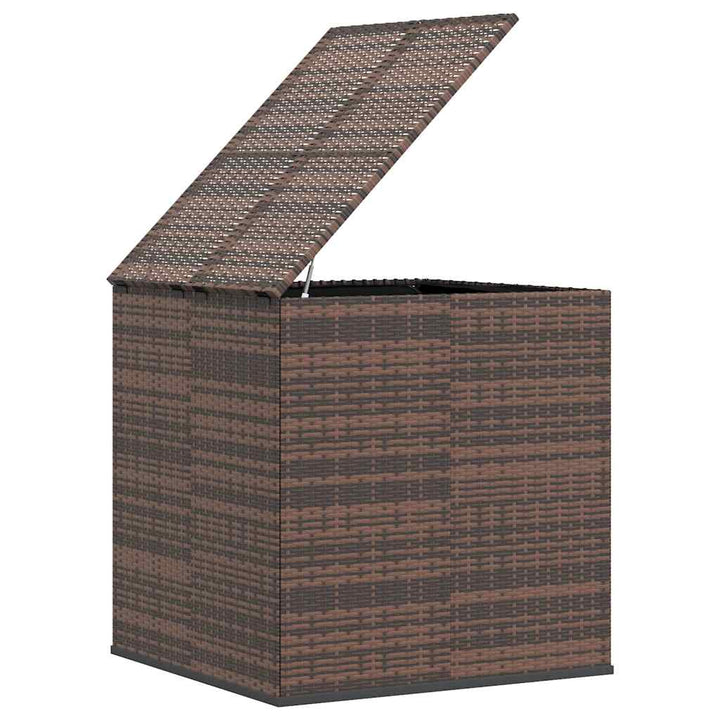 hyndeboks 100x97,5x104 cm polyrattan brun