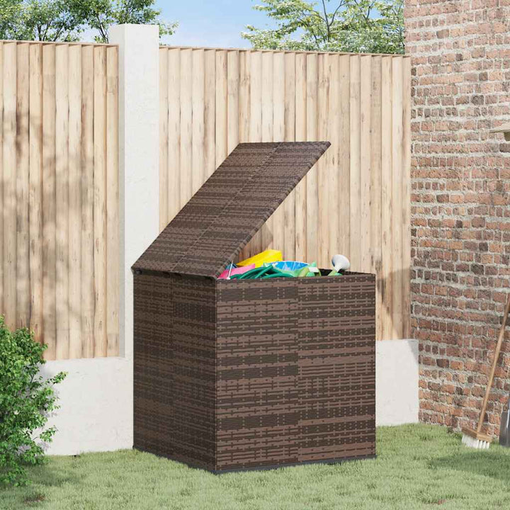 hyndeboks 100x97,5x104 cm polyrattan brun