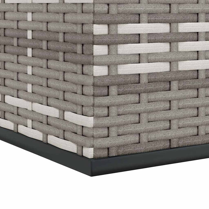 hyndeboks 100x97,5x104 cm polyrattan grå