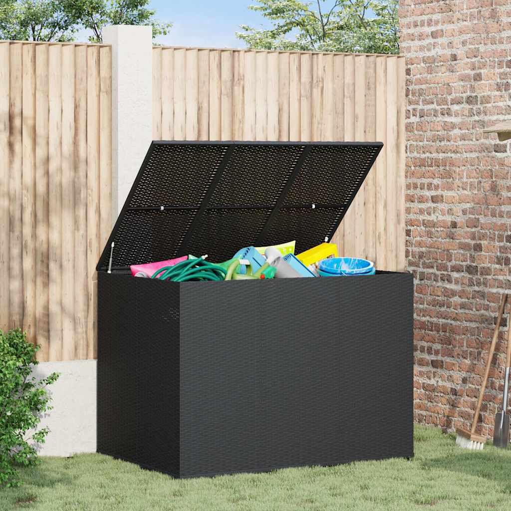 hyndeboks 145x100x103 cm polyrattan sort