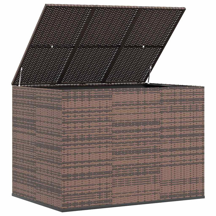 hyndeboks 145x100x103 cm polyrattan brun