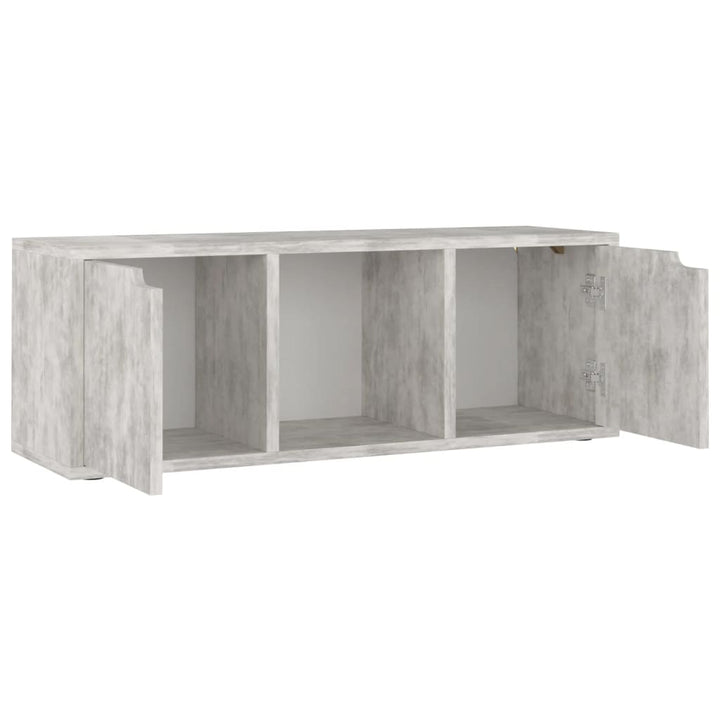 tv-bord 88,5x27,5x30,5 cm konstrueret træ betongrå