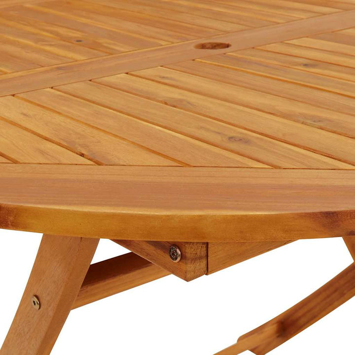 foldbart havebord 110 cm massivt akacietræ