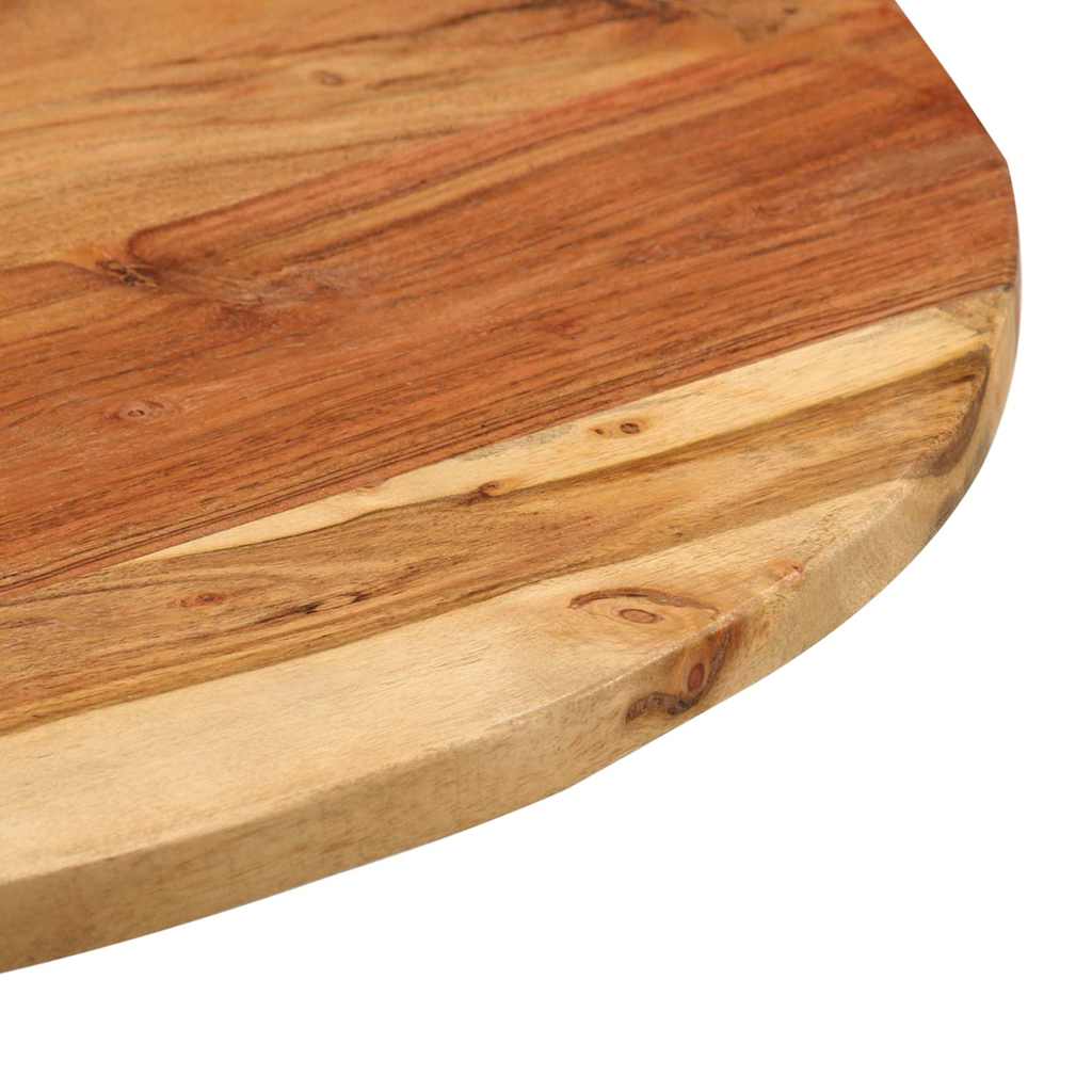 sidebord 60x(42-62) cm massivt akacietræ og støbejern