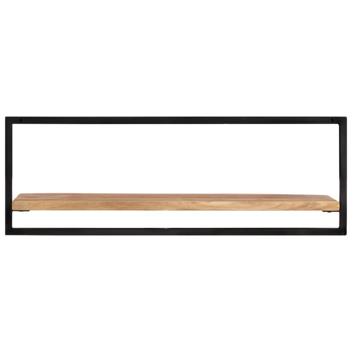 væghylder 2 stk. 100x24x35 cm massivt akacietræ og stål