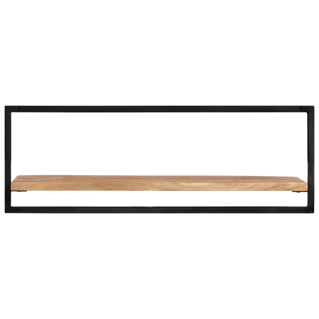 væghylder 2 stk. 100x24x35 cm massivt akacietræ og stål