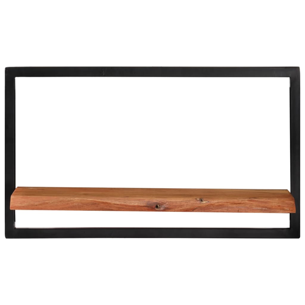 væghylder 2 stk. 60x25x35 cm massivt akacietræ og stål