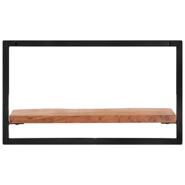 væghylder 2 stk. 60x25x35 cm massivt akacietræ og stål