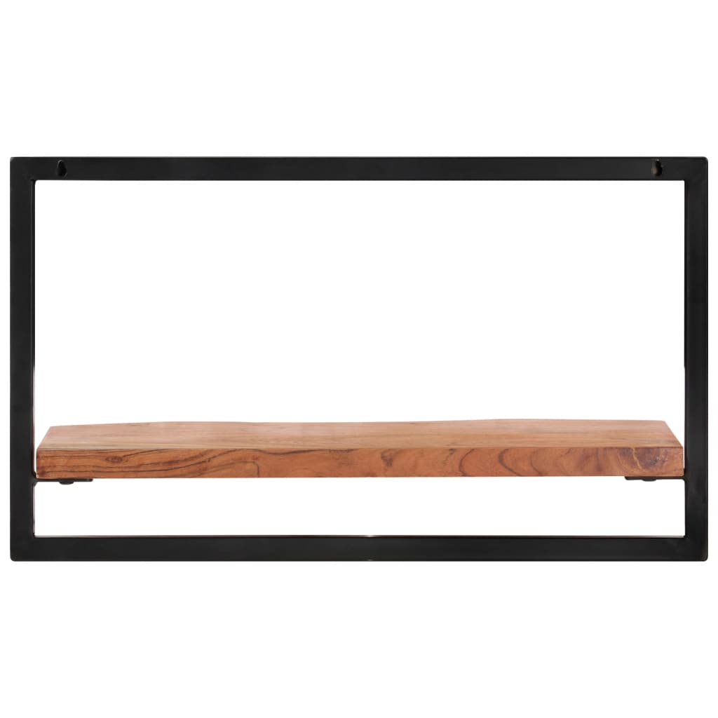 væghylder 2 stk. 60x25x35 cm massivt akacietræ og stål