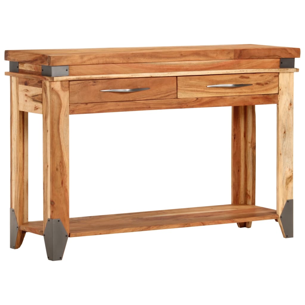 konsolbord 110x34x74 cm massivt akacietræ