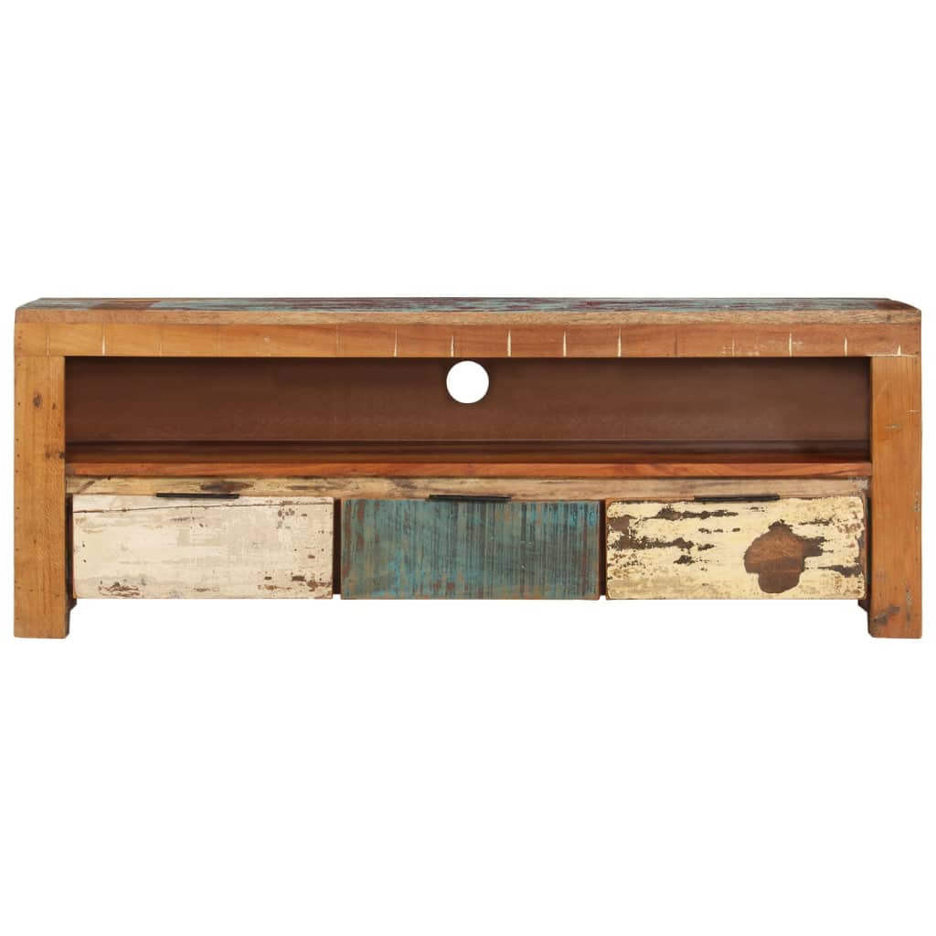 tv-skab 110x30x40 cm massivt genbrugstræ