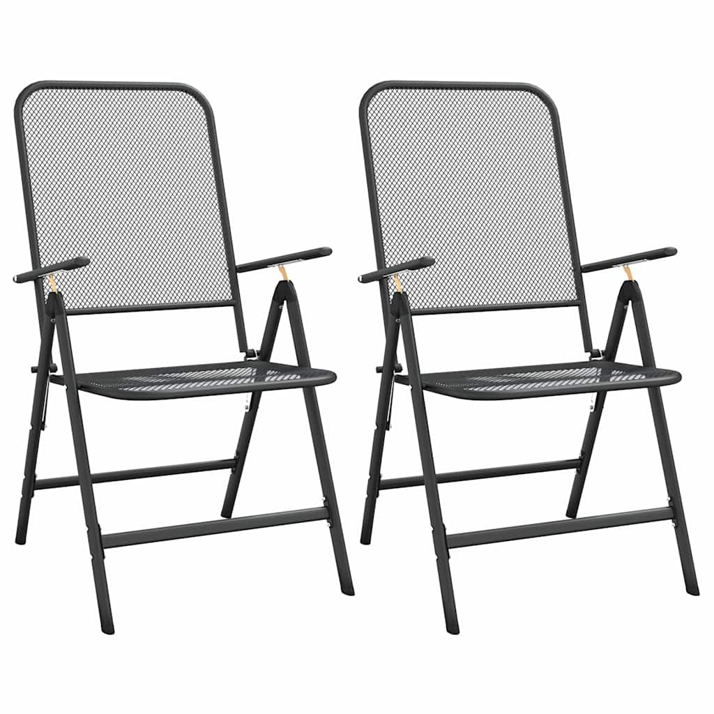 Klapstole 2 stk. strækmetal antracit