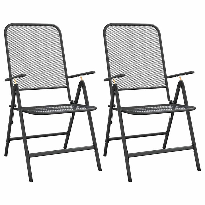Klapstole 2 stk. strækmetal antracit