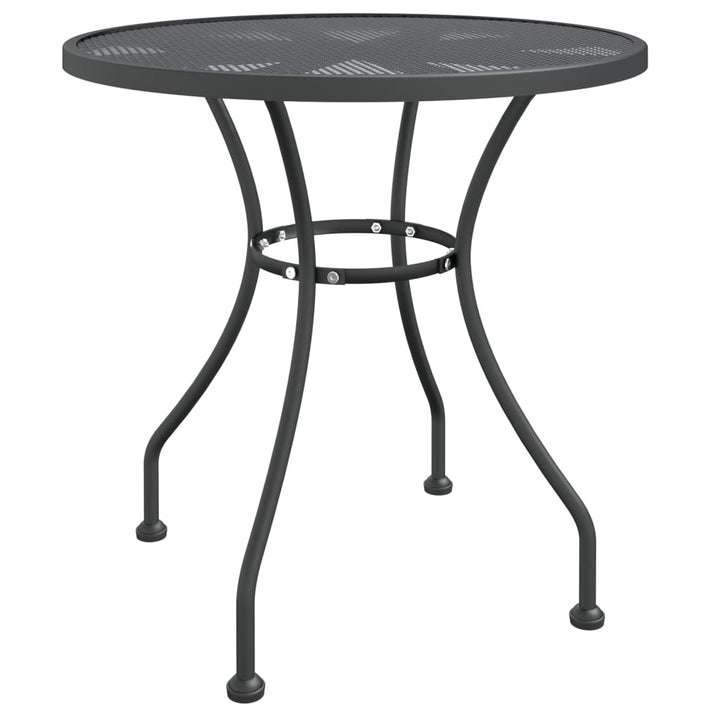 havebord Ø80x72 cm strækmetalnet antracitgrå