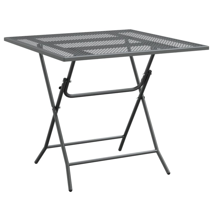 havebord 80x80x72 cm strækmetalnet antracitgrå