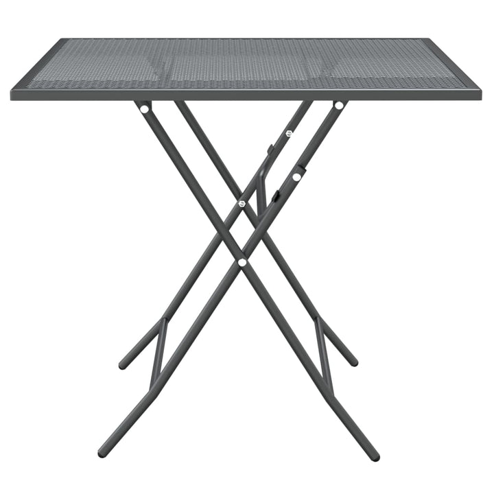 havebord 80x80x72 cm strækmetalnet antracitgrå