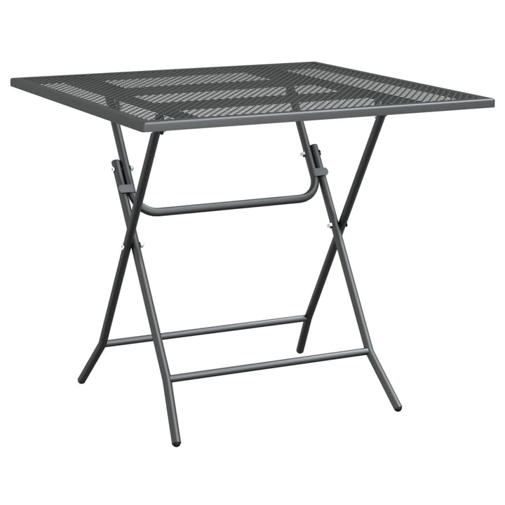 havebord 80x80x72 cm strækmetalnet antracitgrå