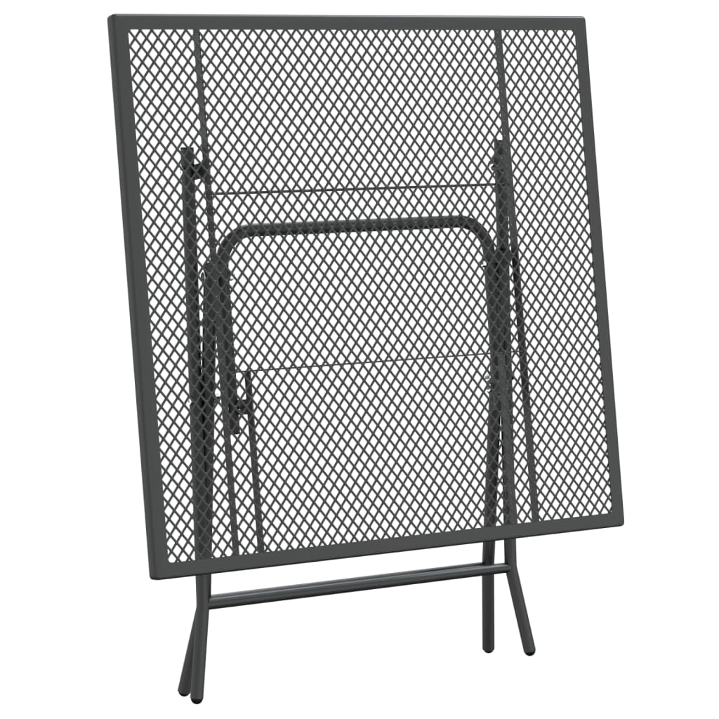 havebord 80x80x72 cm strækmetalnet antracitgrå