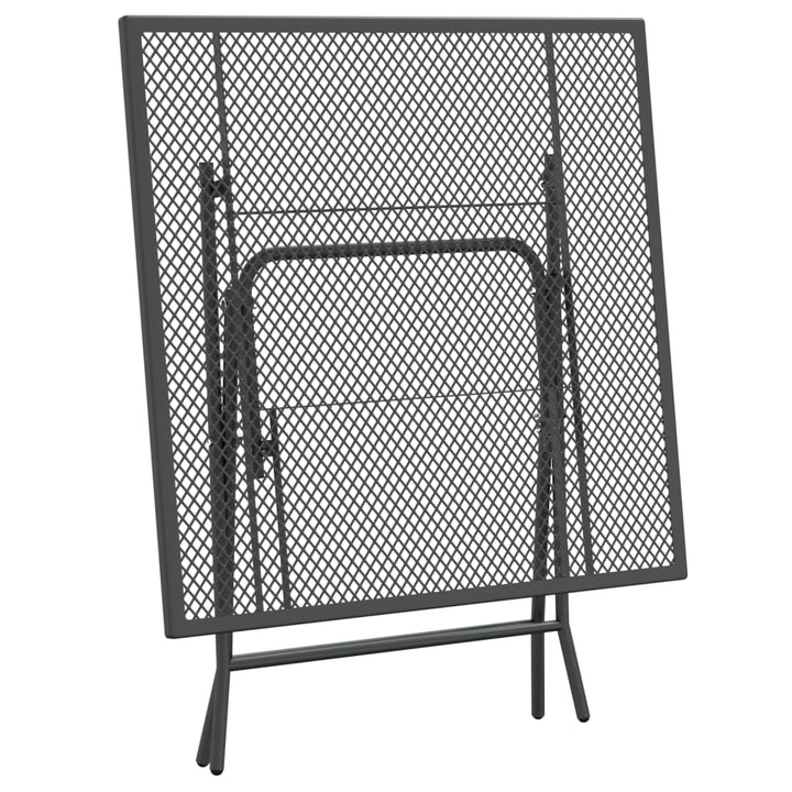 havebord 80x80x72 cm strækmetalnet antracitgrå