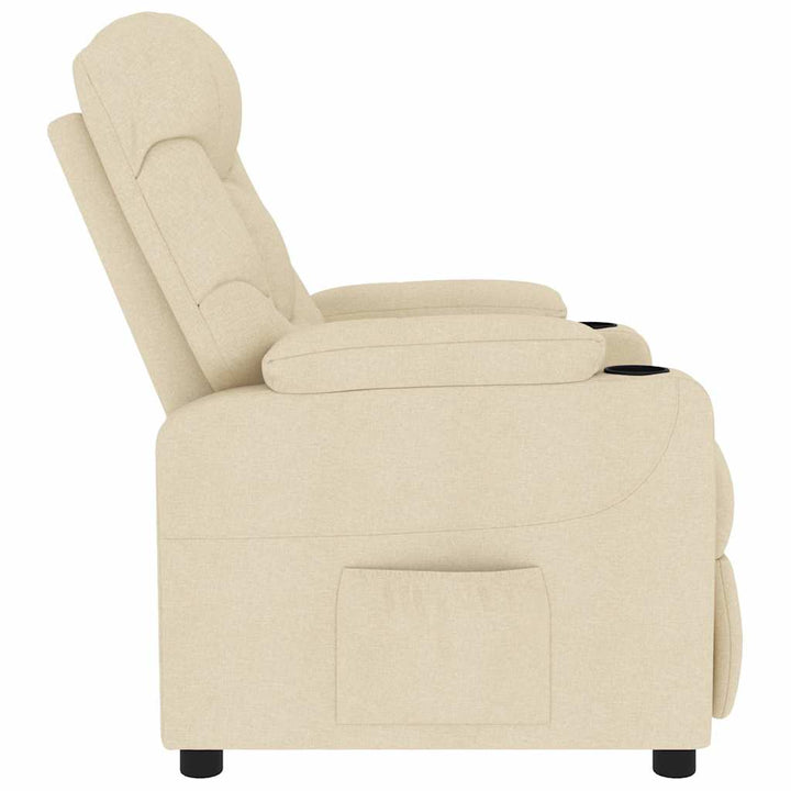 massagestol stof cremefarvet