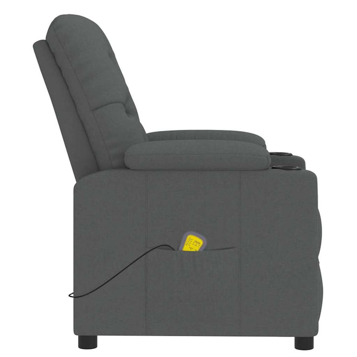 massagestol stof mørkegrå