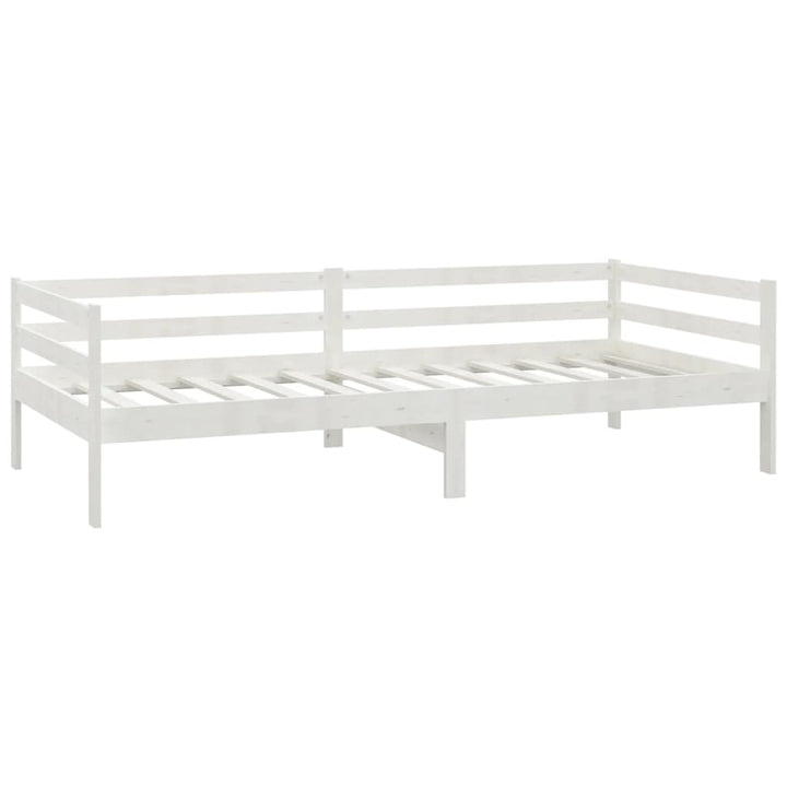 daybed med madras 90x200 cm massivt fyrretræ hvid