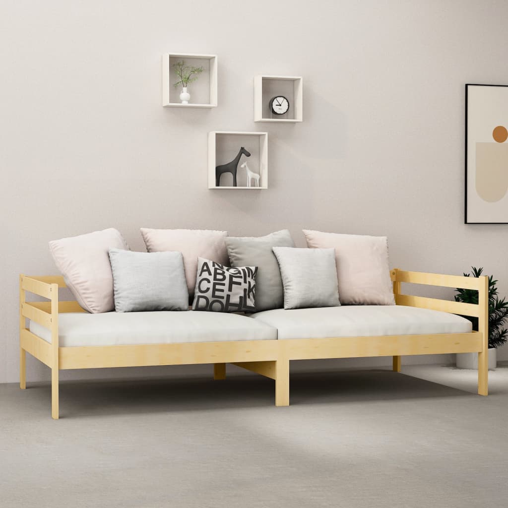 daybed med madras 90x200 cm massivt fyrretræ