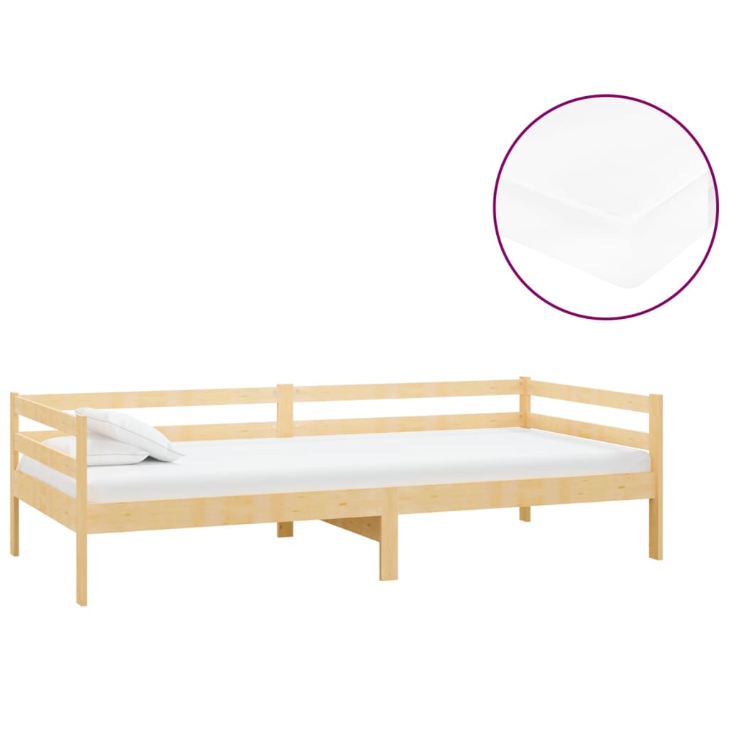 daybed med madras 90x200 cm massivt fyrretræ