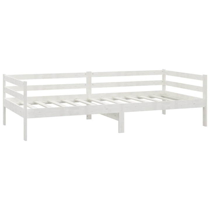 daybed med madras 90x200 cm massivt fyrretræ hvid