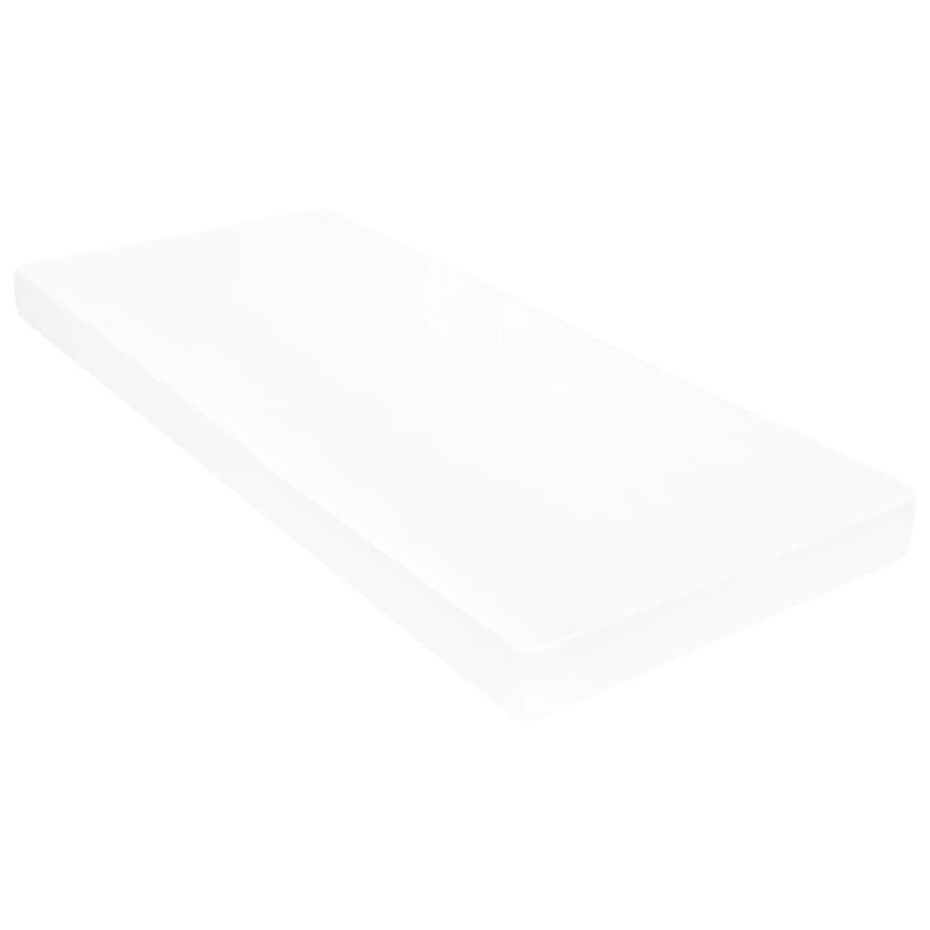 daybed med madras 90x200 cm massivt fyrretræ hvid