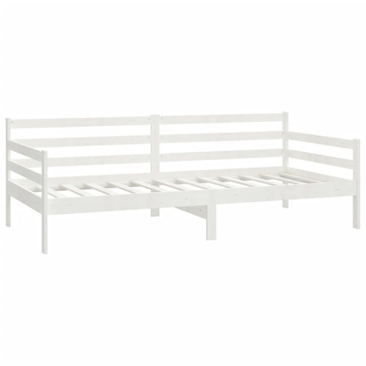 daybed med madras 90x200 cm massivt fyrretræ hvid