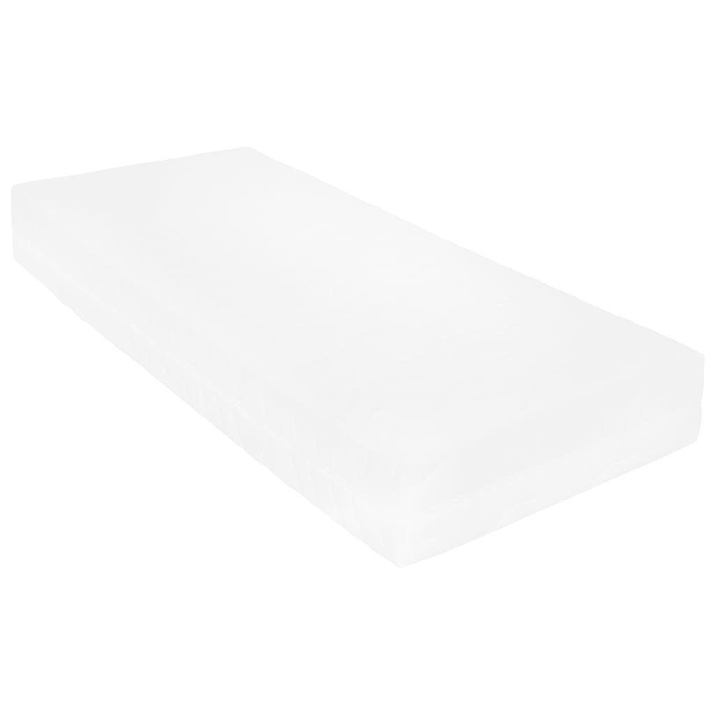 daybed med madras 90x200 cm massivt fyrretræ hvid
