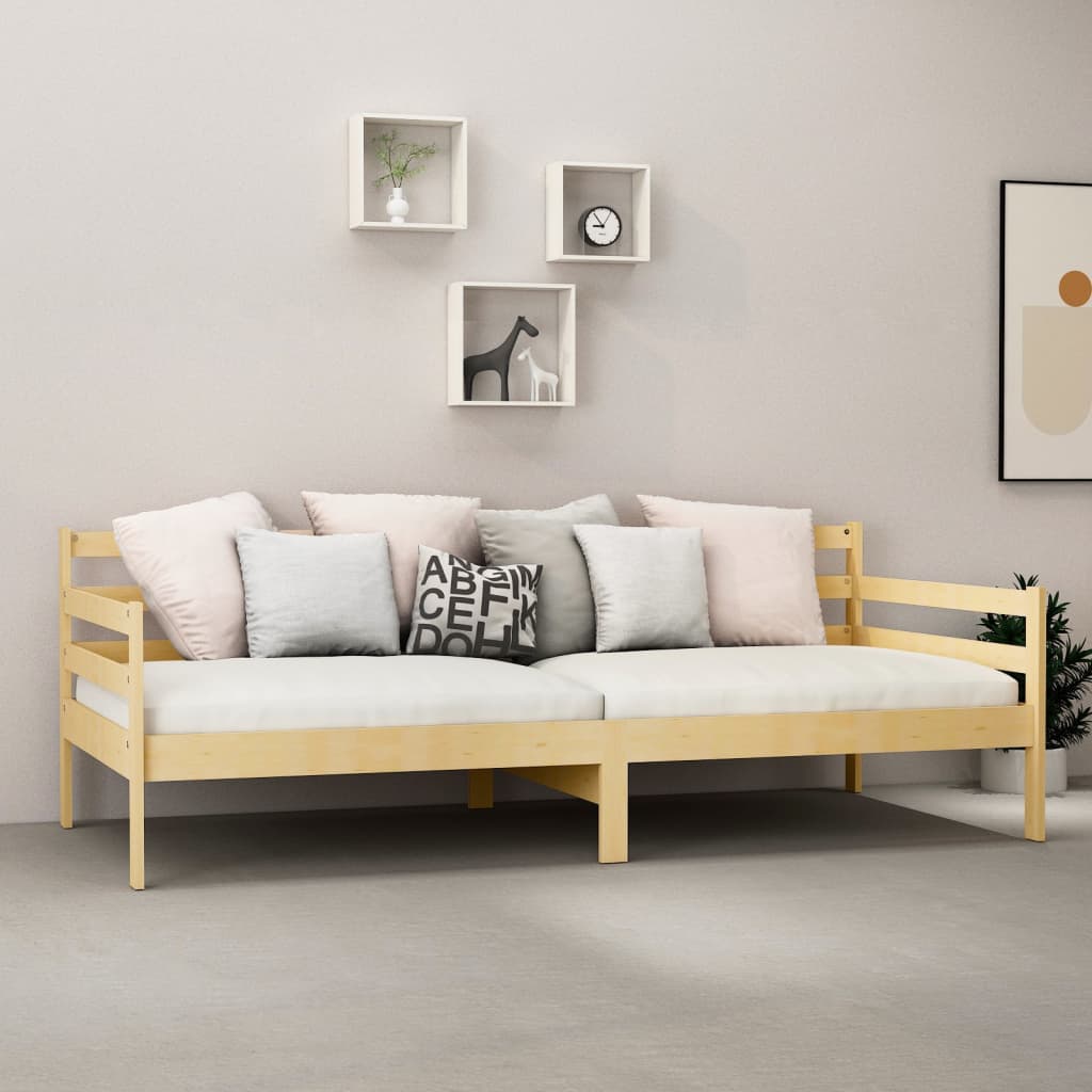 daybed med madras 90x200 cm massivt fyrretræ
