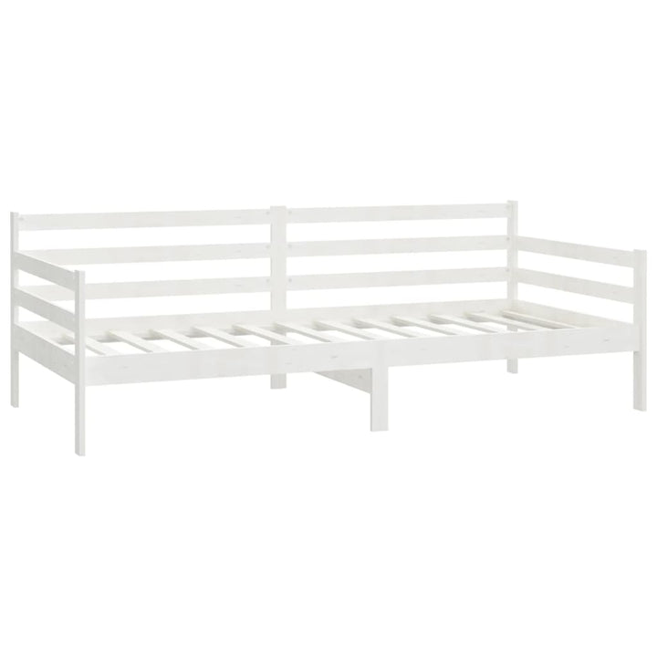 daybed med madras 90x200 cm massivt fyrretræ hvid