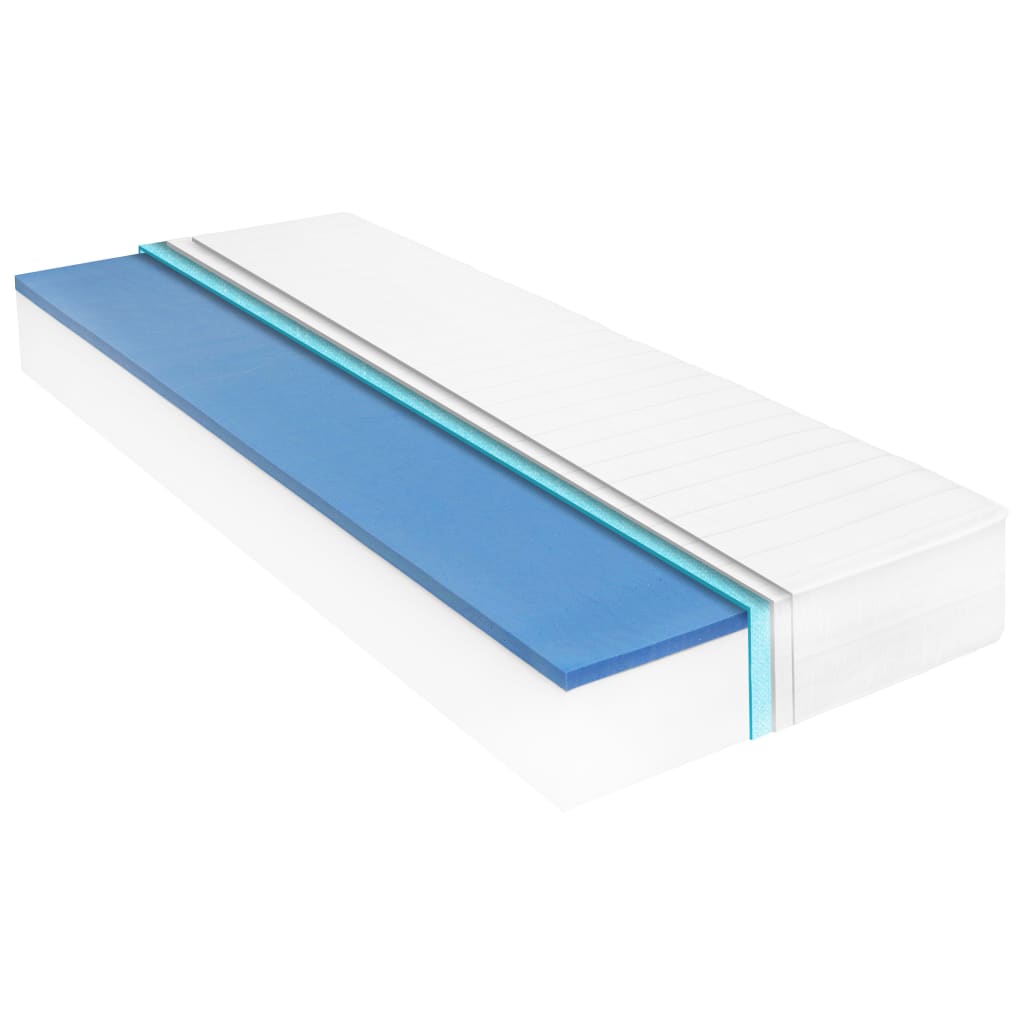 daybed med madras 90x200 cm massivt fyrretræ hvid