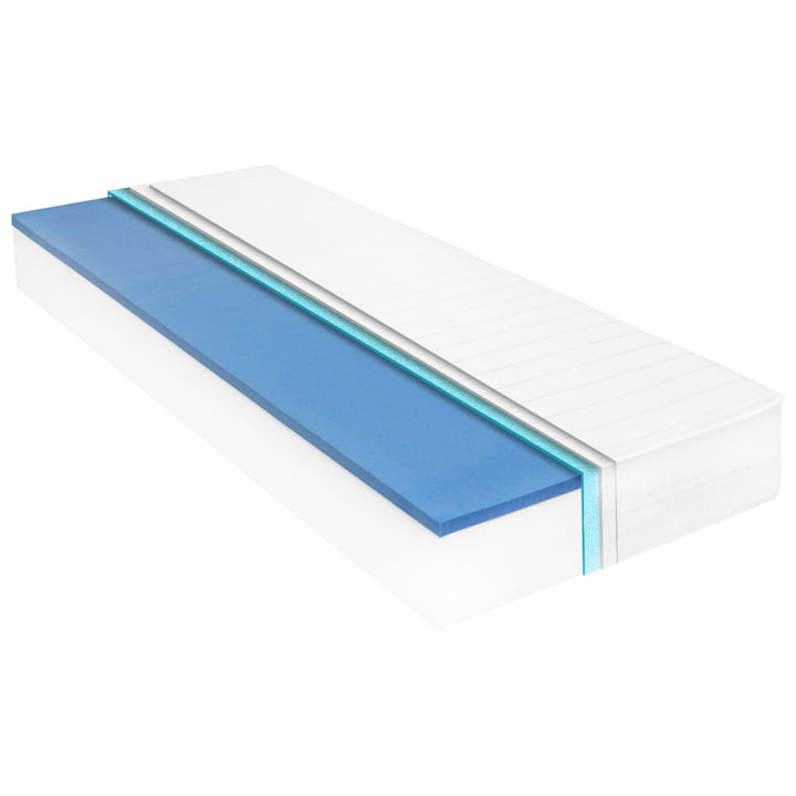 daybed med madras 90x200 cm massivt fyrretræ hvid