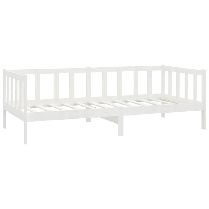 daybed med madras 90x200 cm massivt fyrretræ hvid