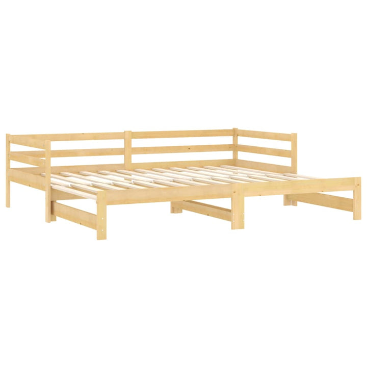 daybed med udtræk 2x(90x200) cm massivt fyrretræ