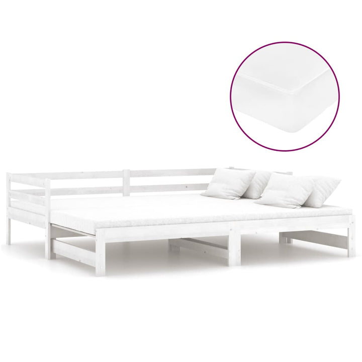 daybed med udtræk 2x(90x200) cm massivt fyrretræ