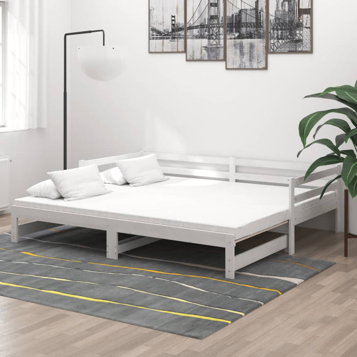 daybed med udtræk 2x(90x200) cm massivt fyrretræ