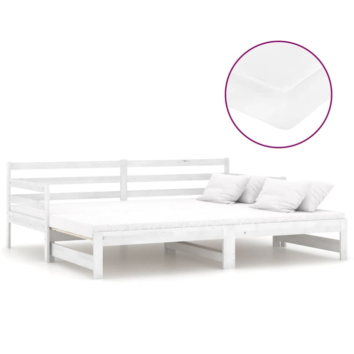 daybed med udtræk 2x(90x200) cm massivt fyrretræ