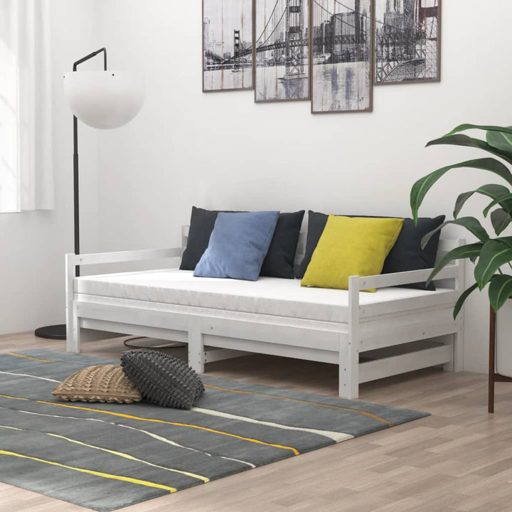 daybed med udtræk 2x(90x200) cm massivt fyrretræ