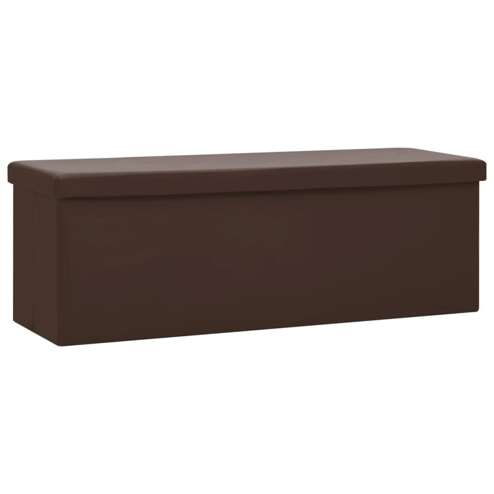 foldbar opbevaringsbænk PVC brun